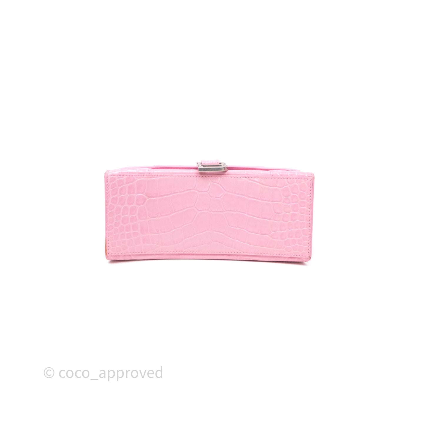 Balenciaga Small Hourglass Embossed Bag Pink