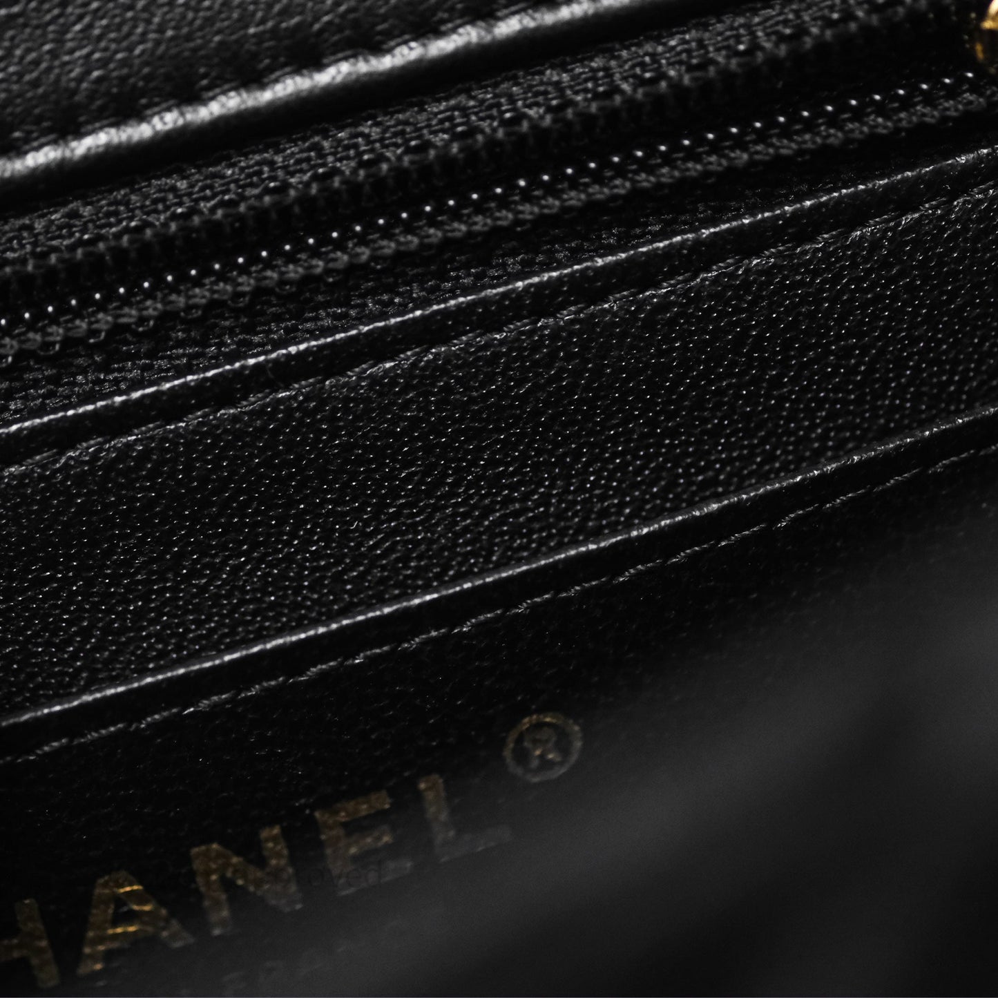 Chanel Mini Square Flap Chevron Black Lambskin Aged Gold Hardware