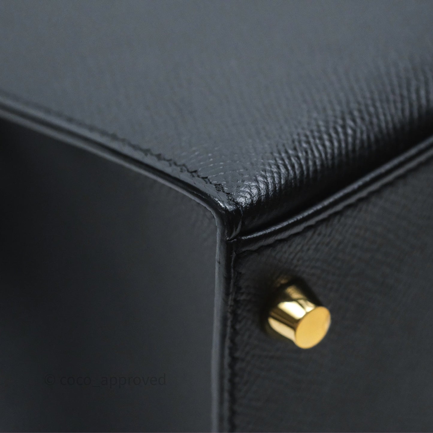Hermès Kelly 28 Sellier Noir Black 89 Epsom Gold Hardware