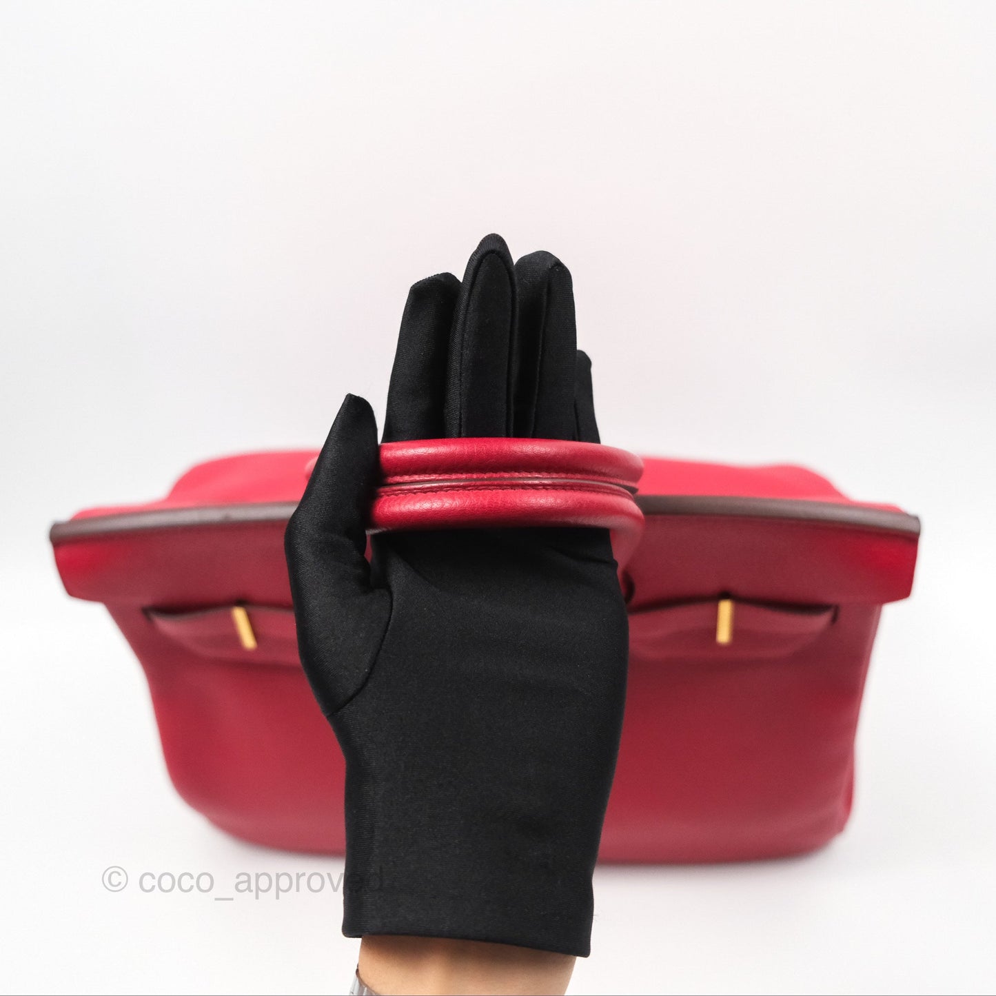 Hermès Retourne Birkin 35 Red Togo Gold Hardware