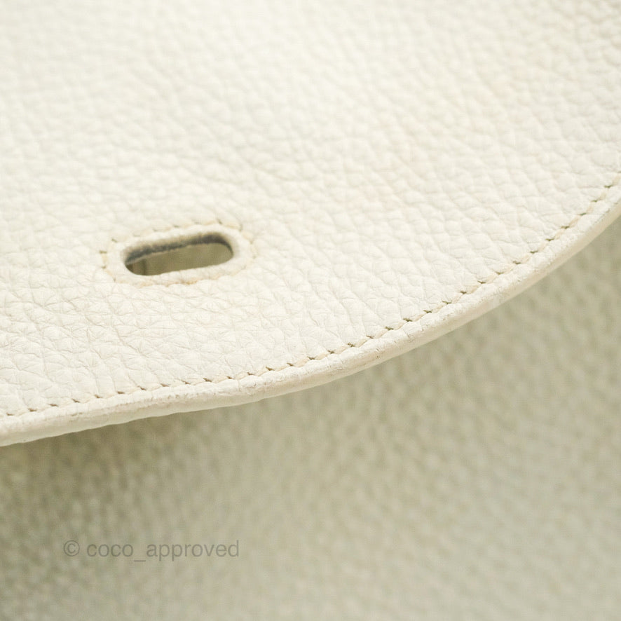 Hermes Lindy 30 White Clemence Palladium Hardware