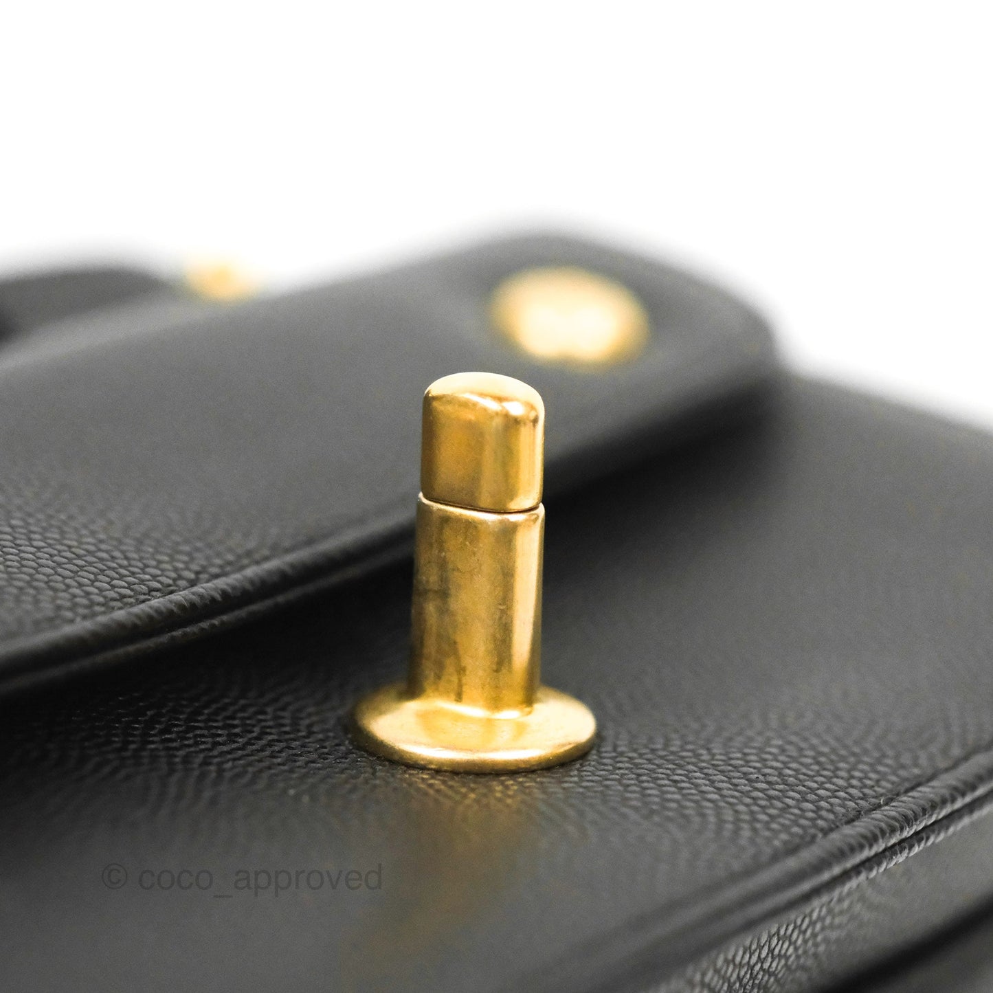Chanel Mini Messenger Bag Black Caviar Aged Gold Hardware 21K