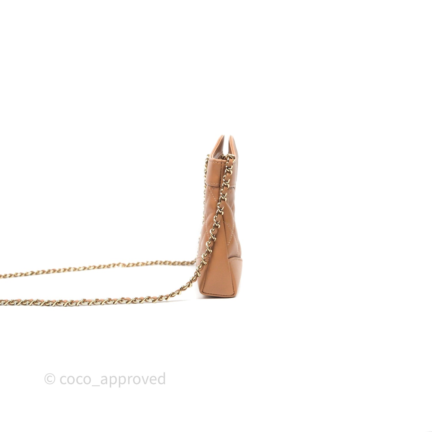 Chanel Nano 31 Dark Beige Shiny Lambskin Gold Hardware