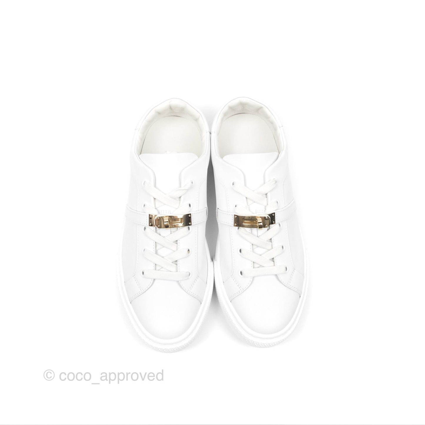 Hermès Day Sneaker White Gold Hardware Size 40