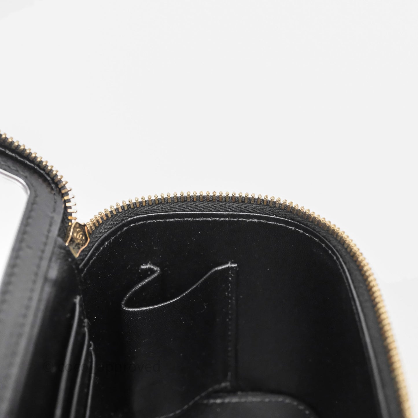 Chanel Vanity Rectangular Metal Top Handle Black Lambskin Aged Gold Hardware