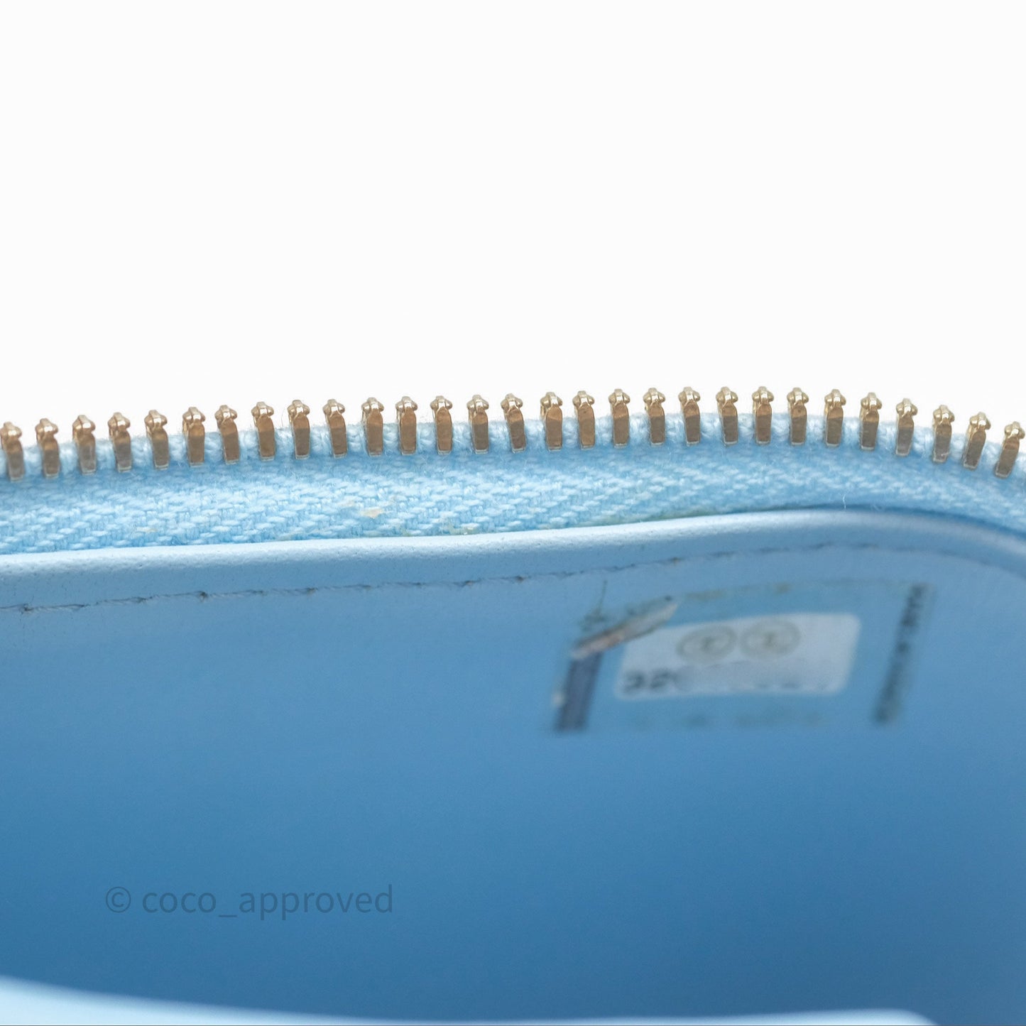 Chanel Classic Mini Vanity With Chain Light Blue Caviar Gold Hardware