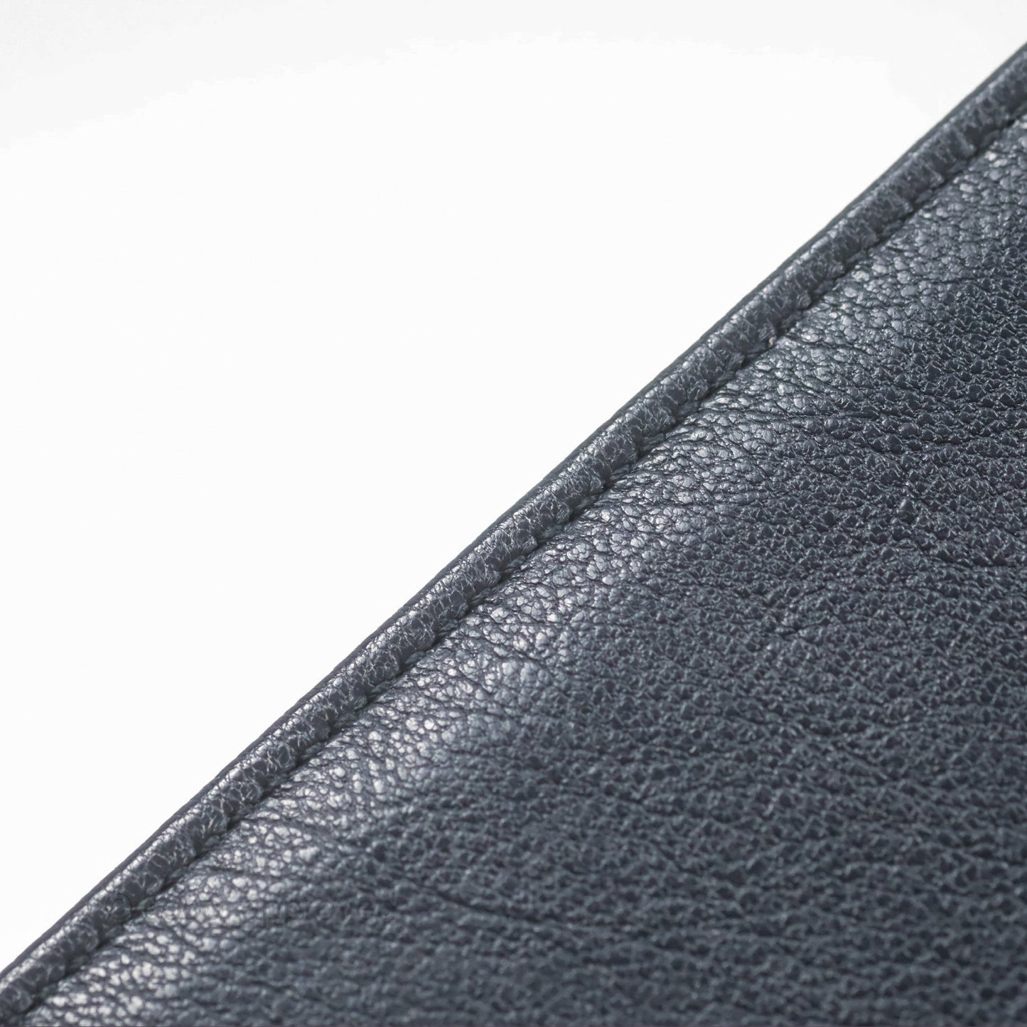 Saint Laurent Chevron Medium College Navy Chain Bag Gold Hardware