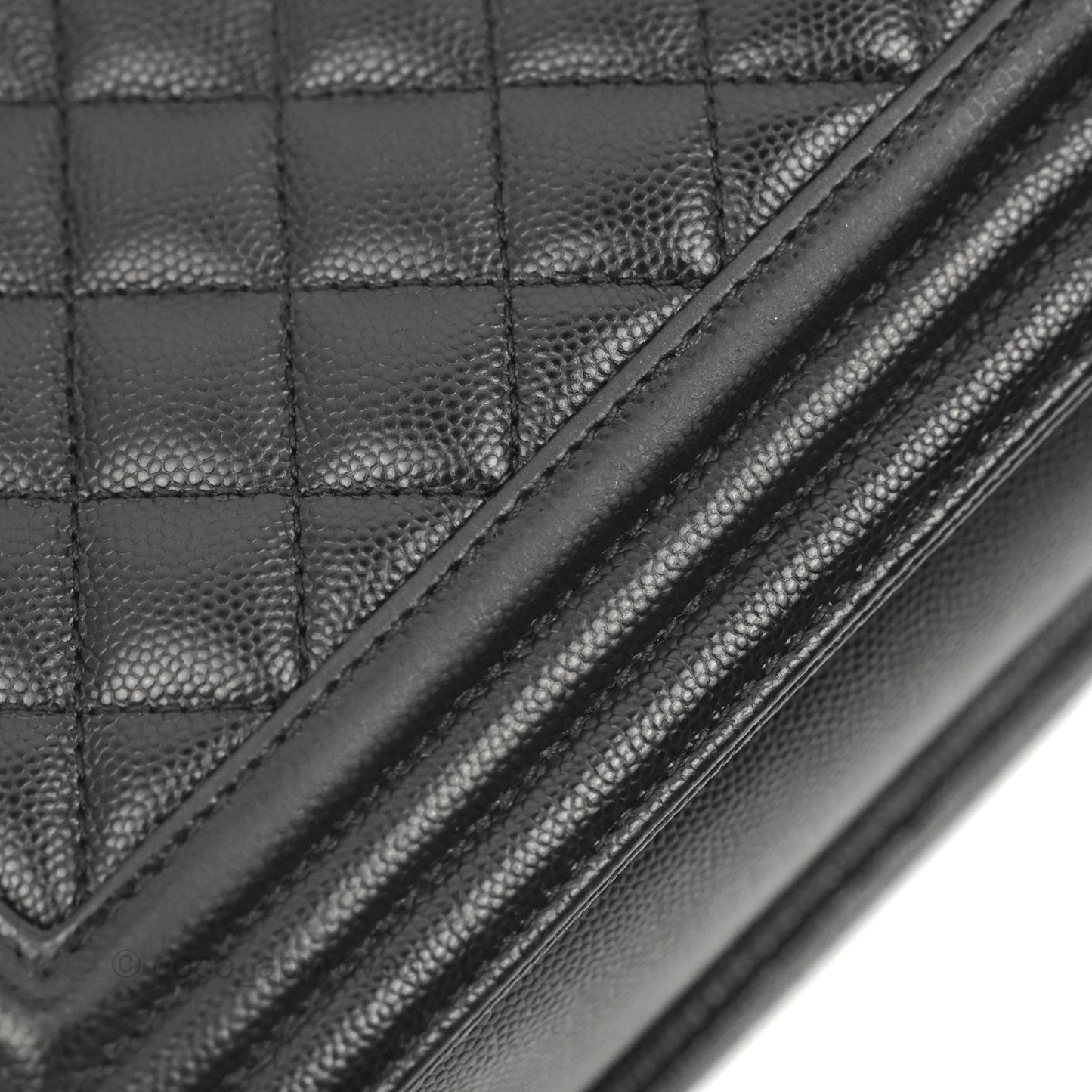 Chanel Quilted New Medium Boy Black Caviar Ruthenium Hardware