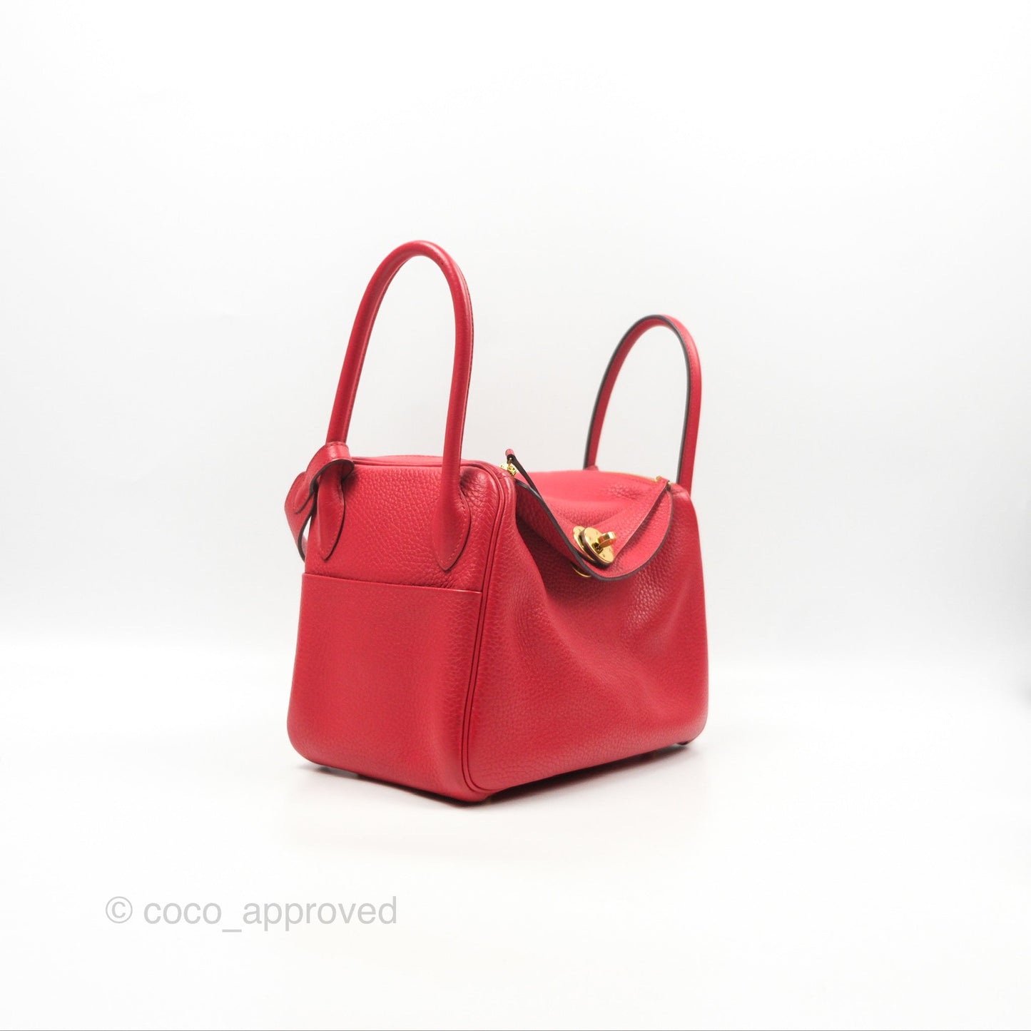 Hermès Lindy 26 Rouge Tomate Clemence Gold Hardware