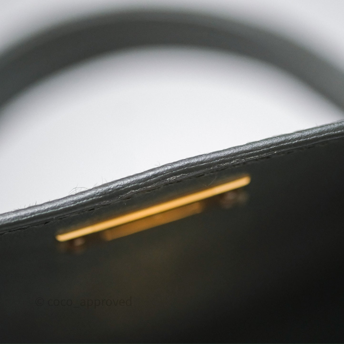 Hermès Mini Kelly II Vert Amande 63 Epsom Gold Hardware