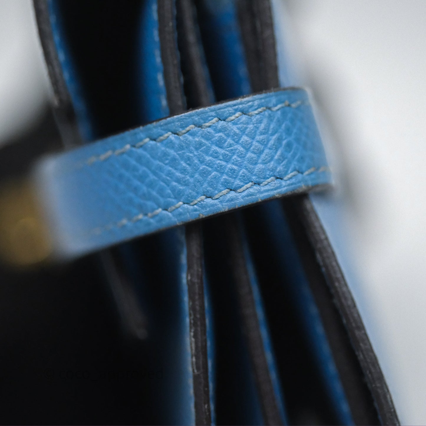 Hermès Kelly Depliant Wallet Blue Epsom Gold Hardware