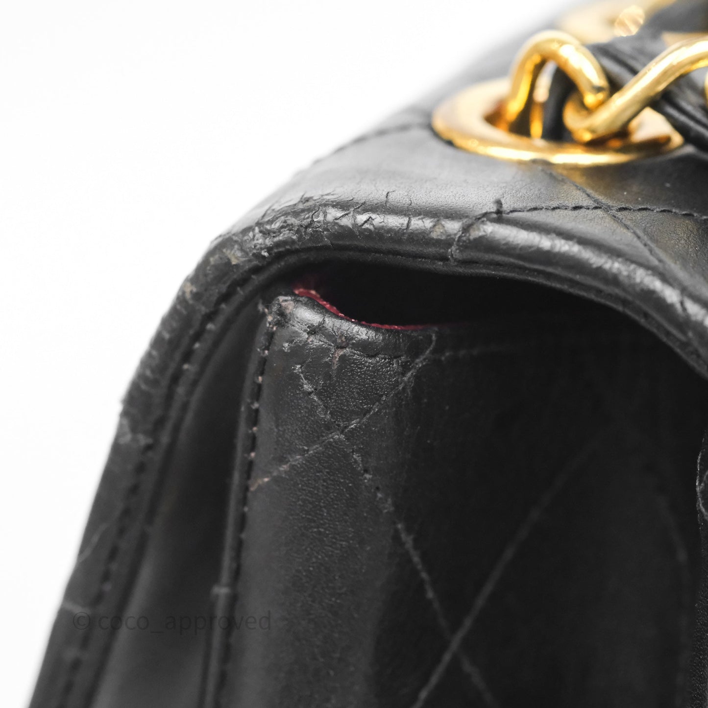 Chanel Vintage XL Jumbo Single Flap Black Lambskin 24K Gold Hardware