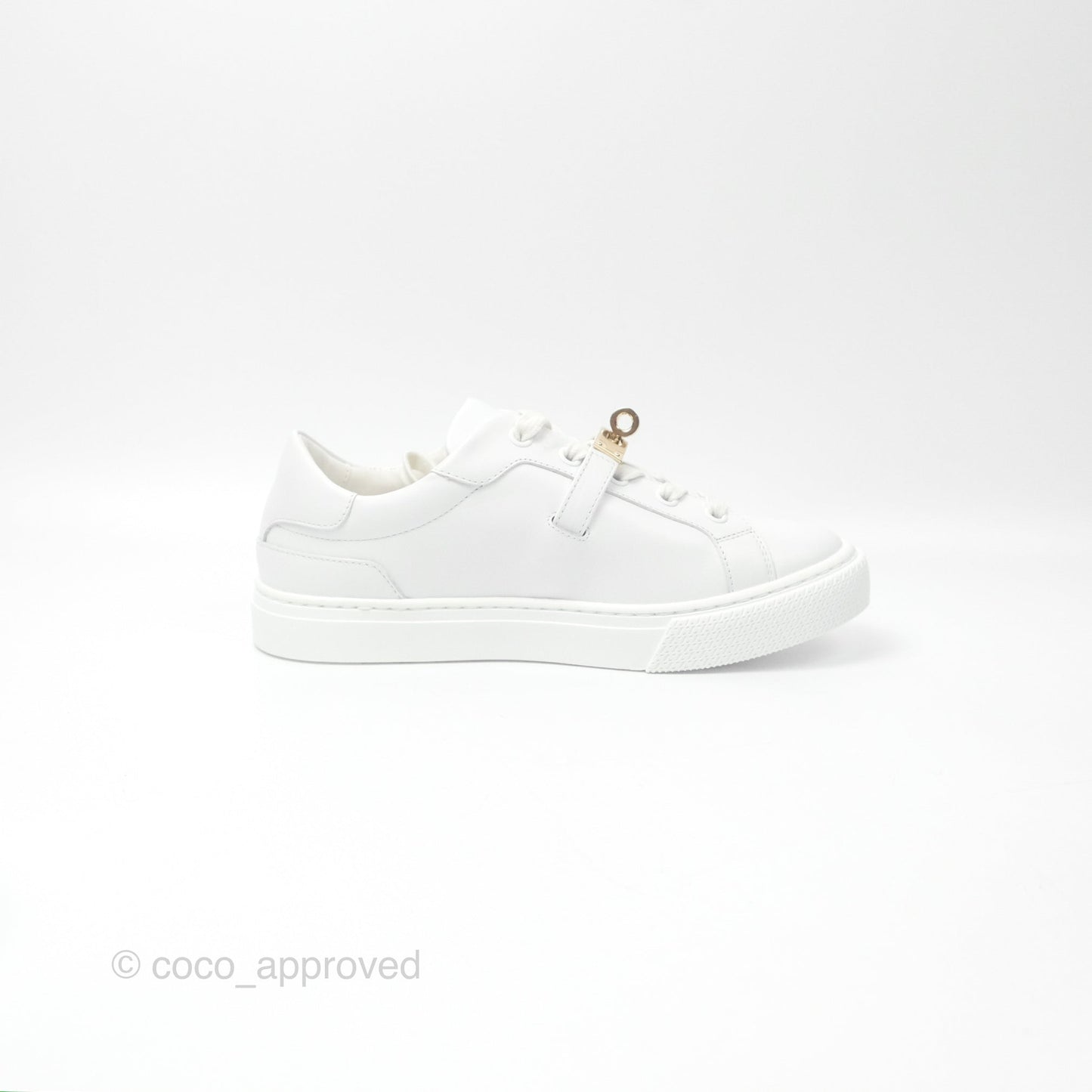 Hermès Day Sneakers White Calfskin Gold Hardware Size 35