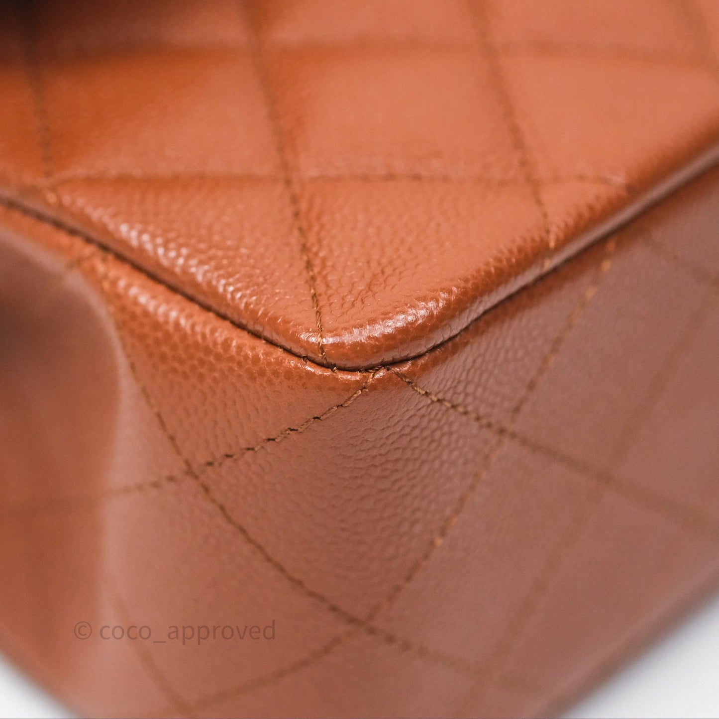 Chanel Small S/M Classic Flap Quilted Brown Caviar Gold Hardware