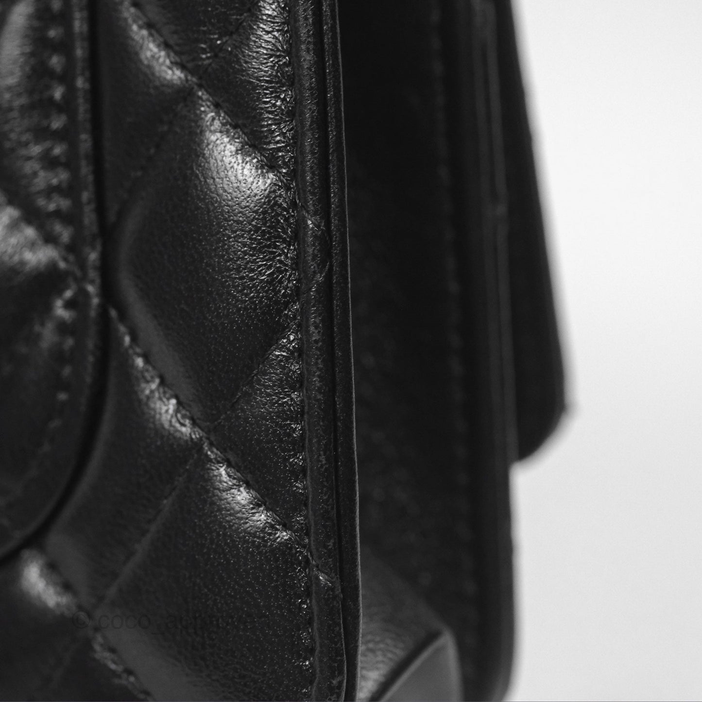 Chanel Quilted Dynasty Wallet on Chain WOC Black Shiny Lambskin Gold Hardware