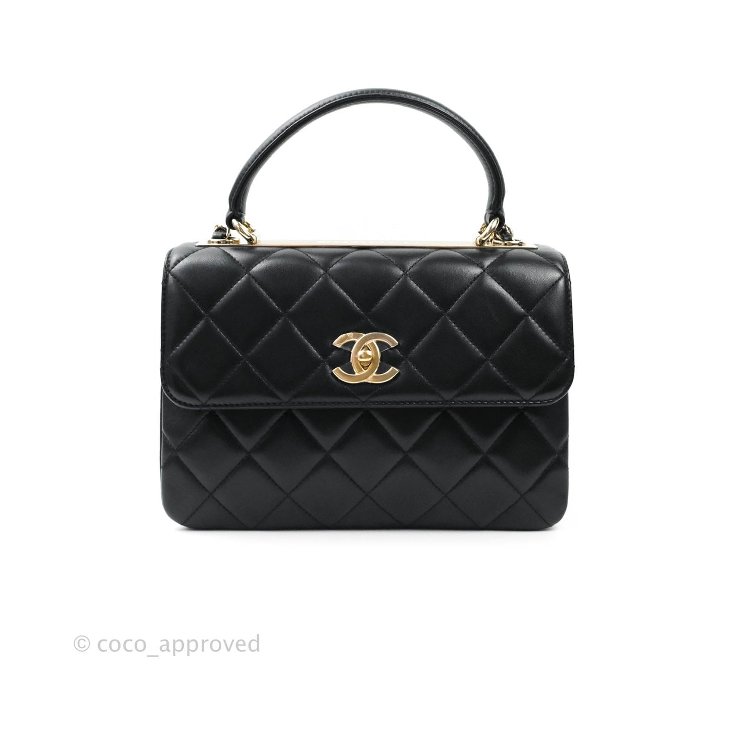 Chanel Trendy CC Small Black Lambskin Gold Hardware