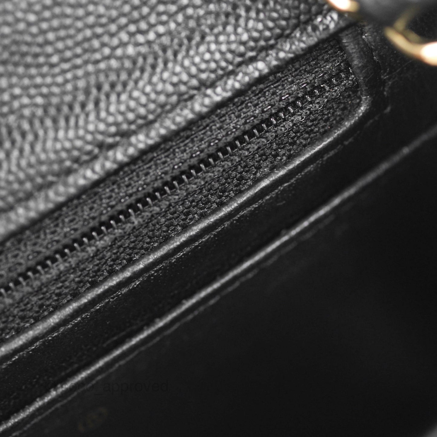 Chanel Quilted Mini Square Flap Black Caviar Gold Hardware