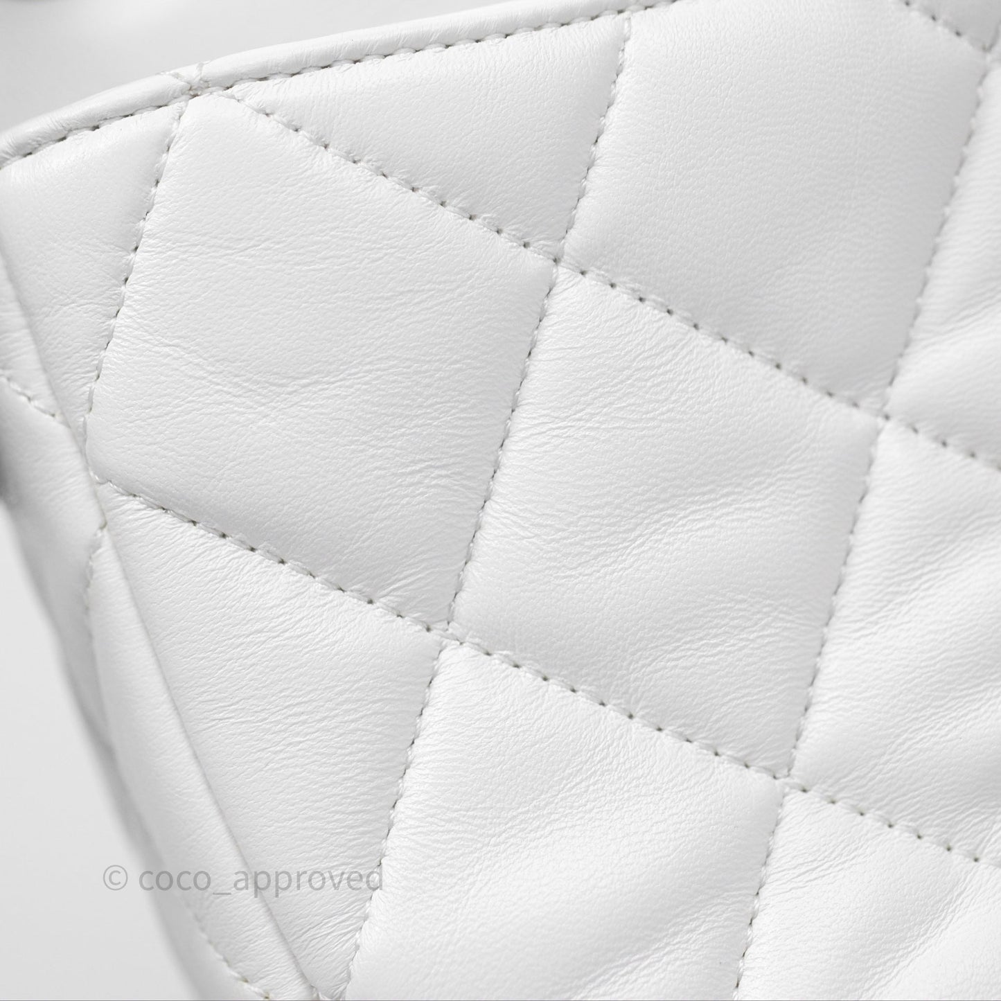 Chanel Small Flap Bag White Lambskin Aged Gold and Lacquered Metal 22S