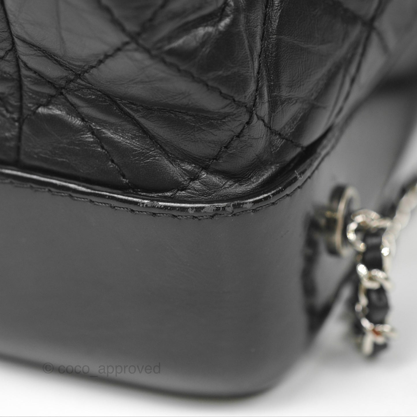 Chanel Small Gabrielle Backpack Black Aged Calfskin