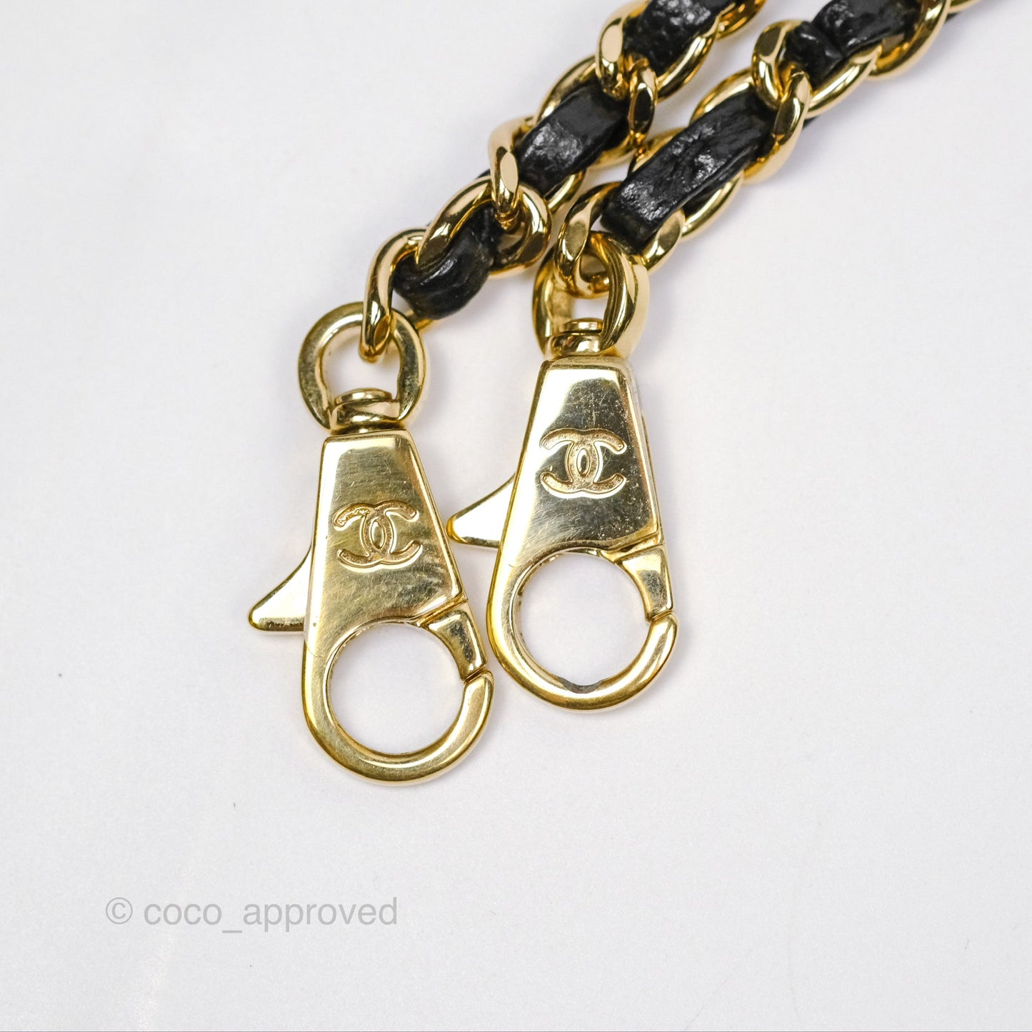 Chanel Small Coco Handle Chevron Black Caviar Gold Hardware