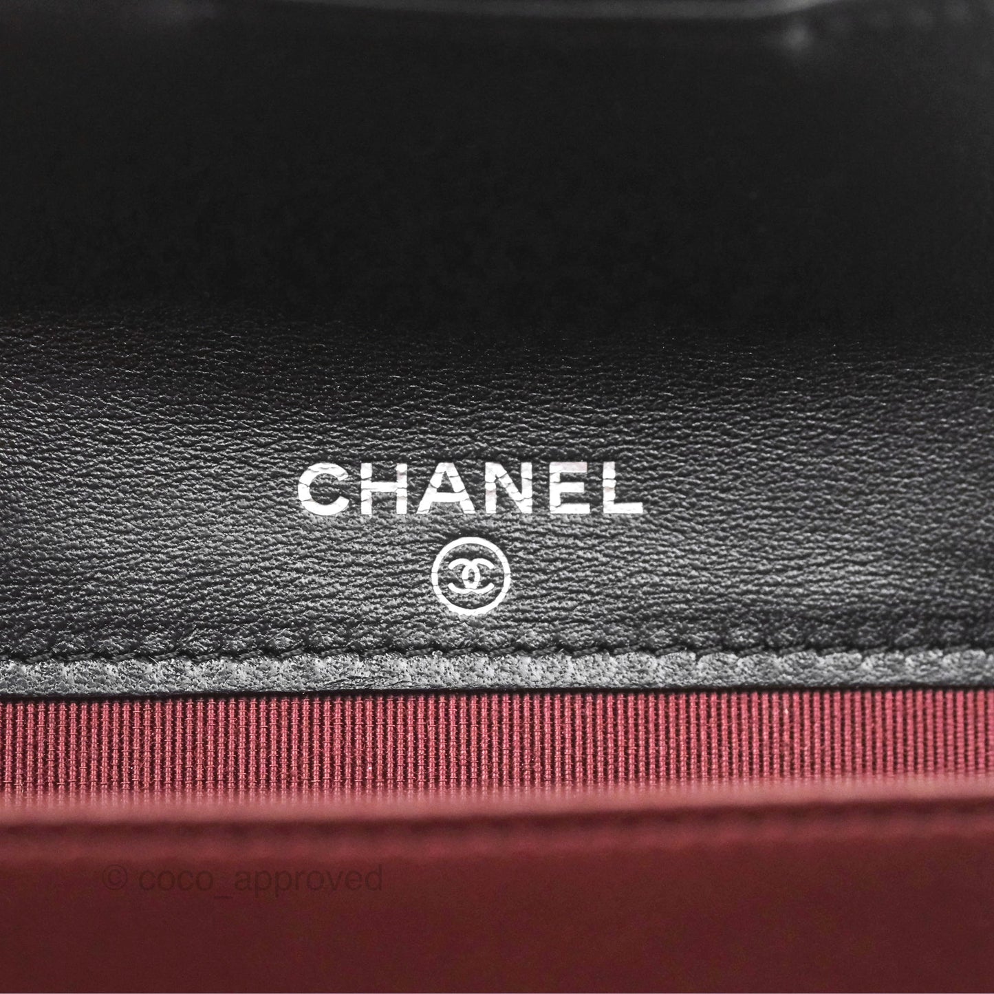 Chanel Classic Flap Coin Purse Black Lambskin Silver Hardware
