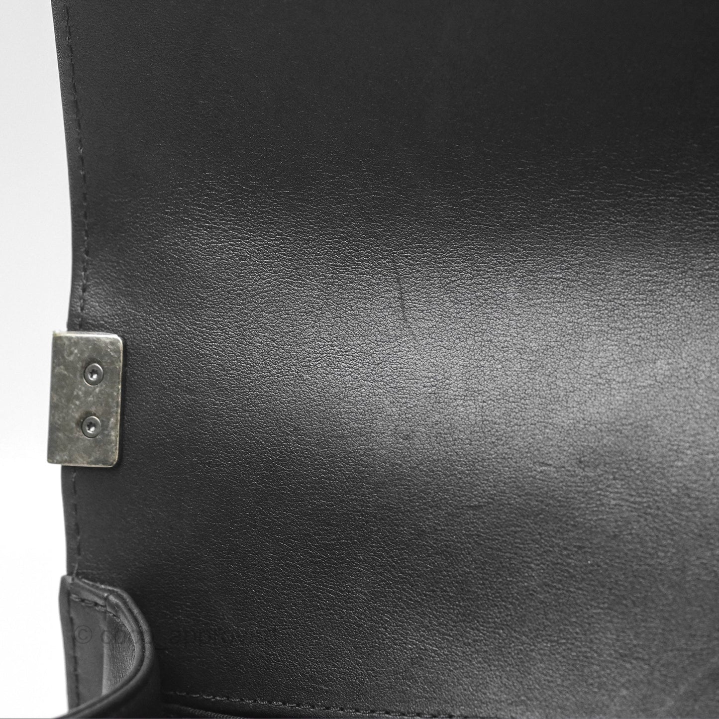 Chanel Small Boy Quilted Black Calfskin Ruthenium Hardware