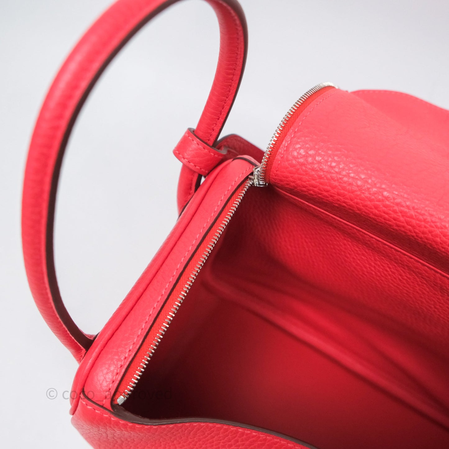 Hermes Lindy 26 Clemence Rouge Palladium Hardware