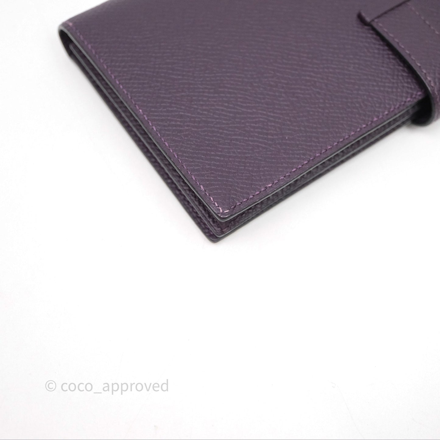 Hermès Bearn Soufflet Wallet Raisin 59 Epsom Gold Hardware