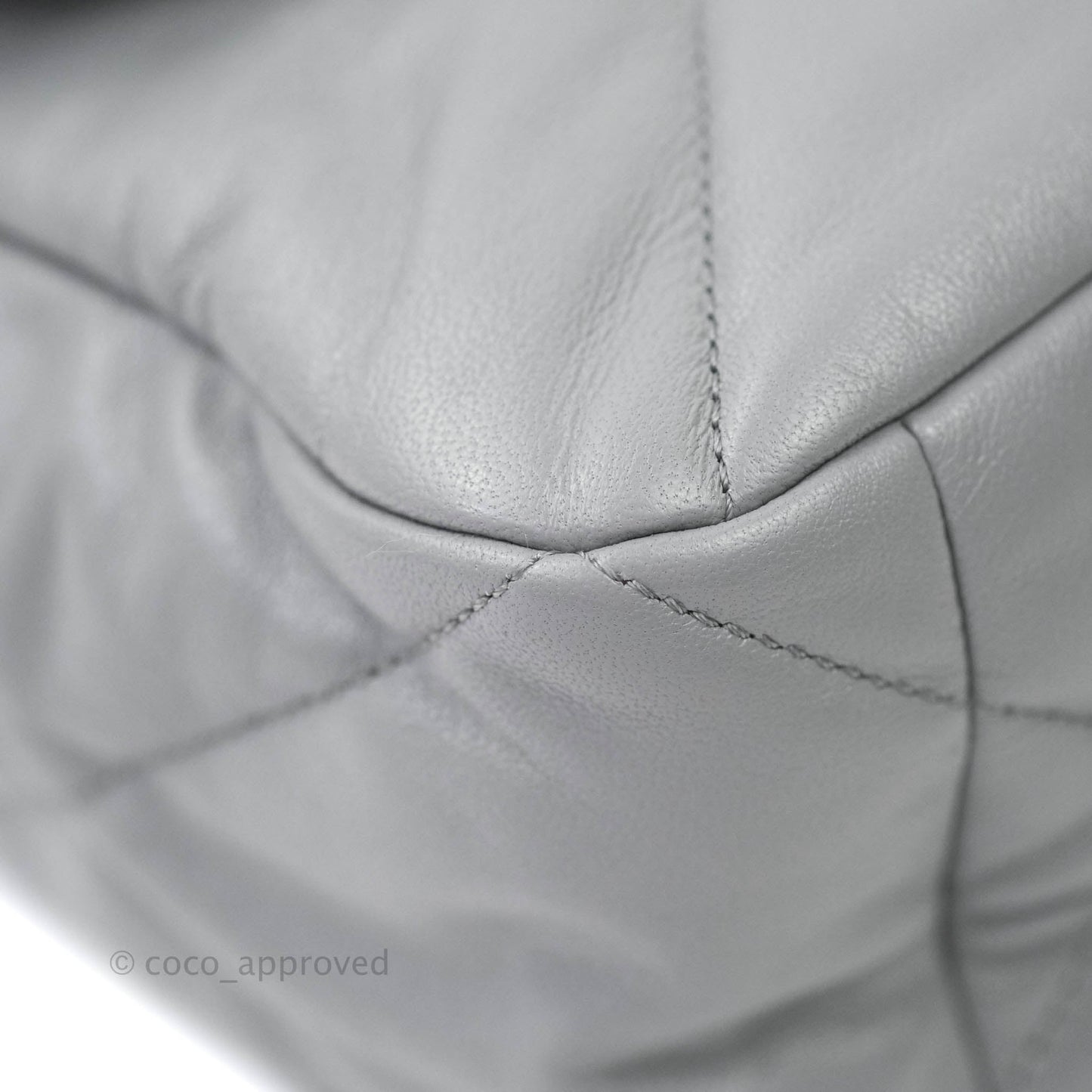 Chanel 19 Large Grey Goatskin Mixed Hardware