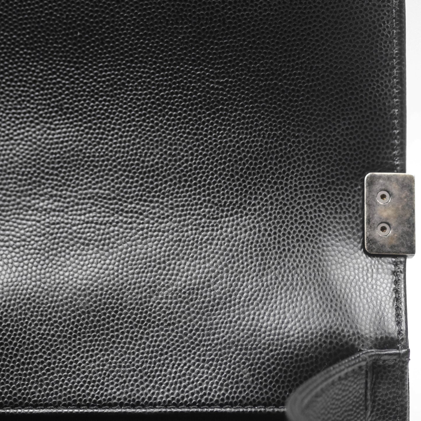 Chanel Medium Boy Quilted Black Caviar Ruthenium Hardware