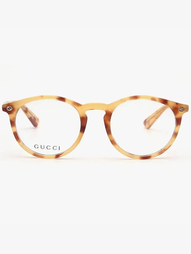 Luxury Gucci Trending 2025 Eyewear Round Horn-Rimmed Eyeglasses Yellow