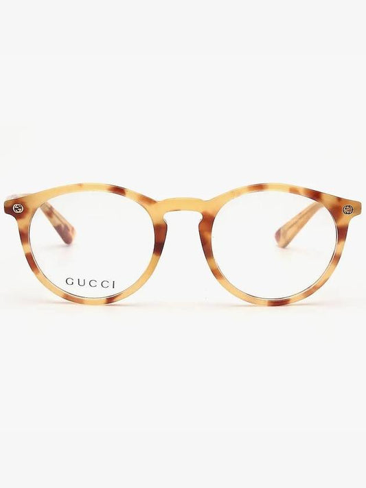 Luxury Gucci Trending 2025 Eyewear Round Horn-Rimmed Eyeglasses Yellow