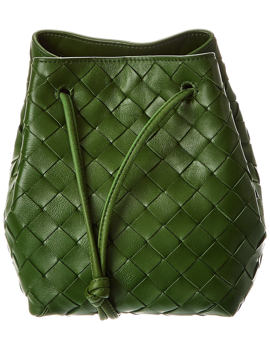 Luxury Bottega Veneta Intrecciato Leather Bucket Bag