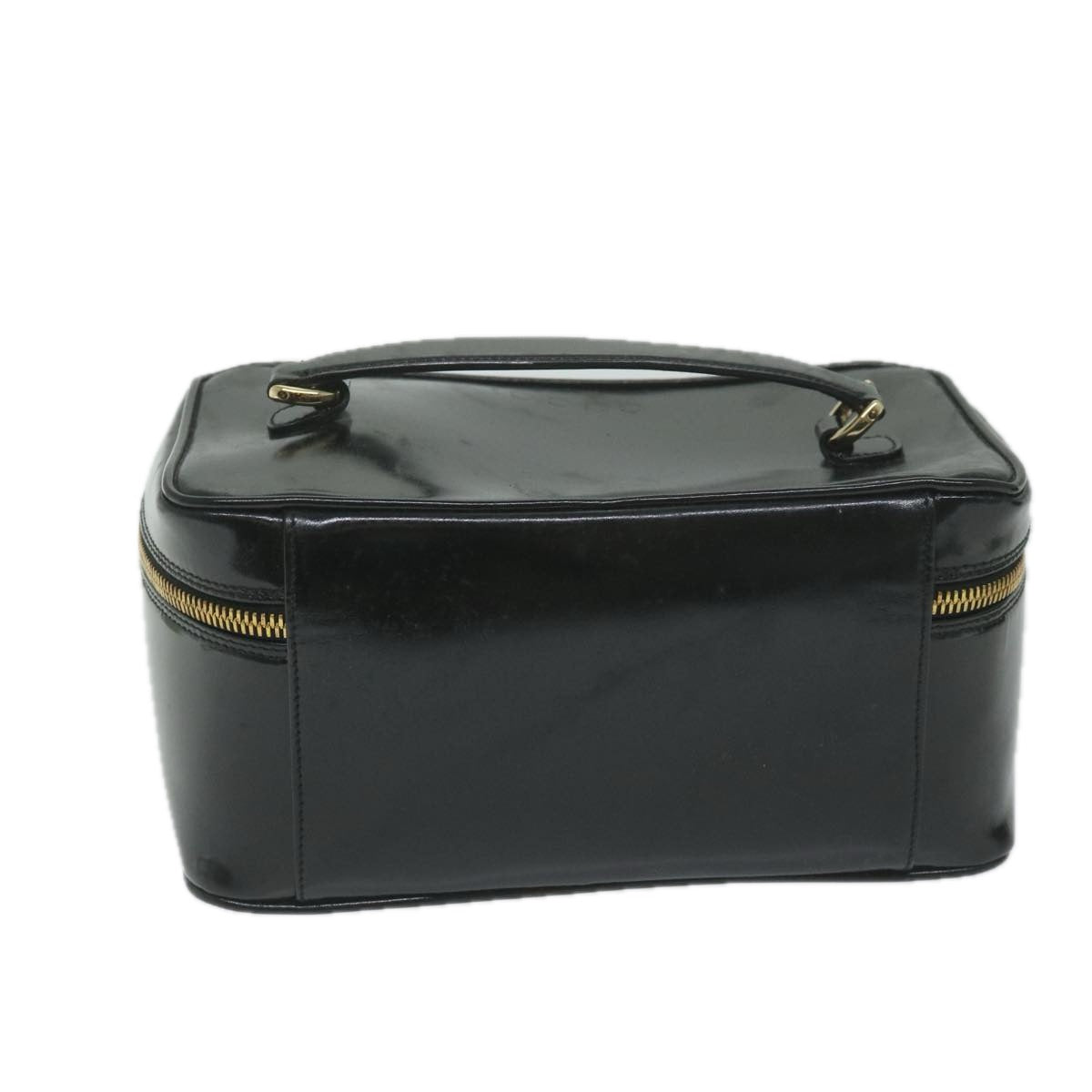 GUCCI Vanity Bamboo Cosmetic Pouch Enamel Black 032 200159  64013