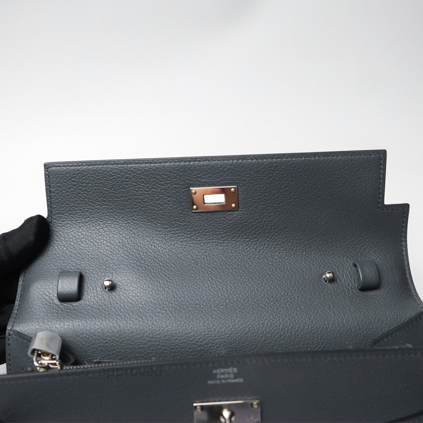 Hermès Kelly To Go Wallet Gris Misty H0 Evercolor Palladium Hardware
