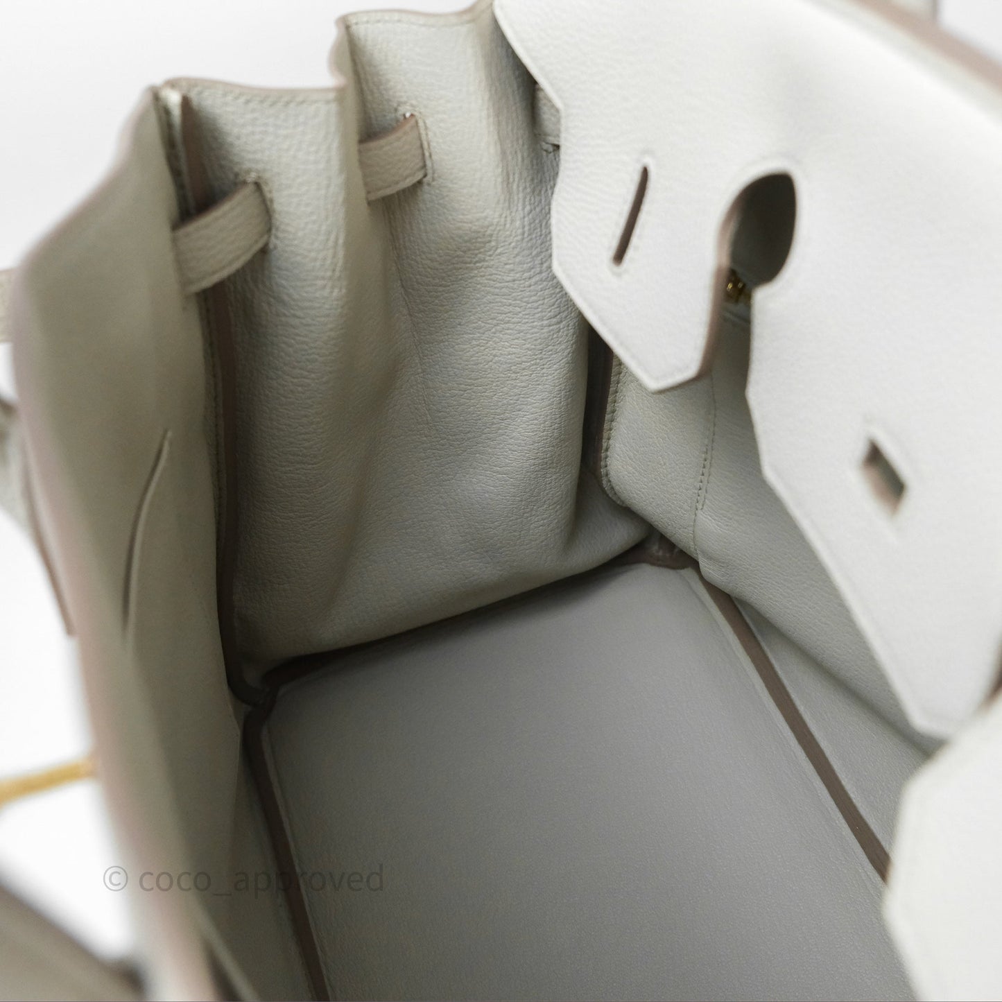 Hermès Retourne Birkin 35 Beton Togo Gold Hardware