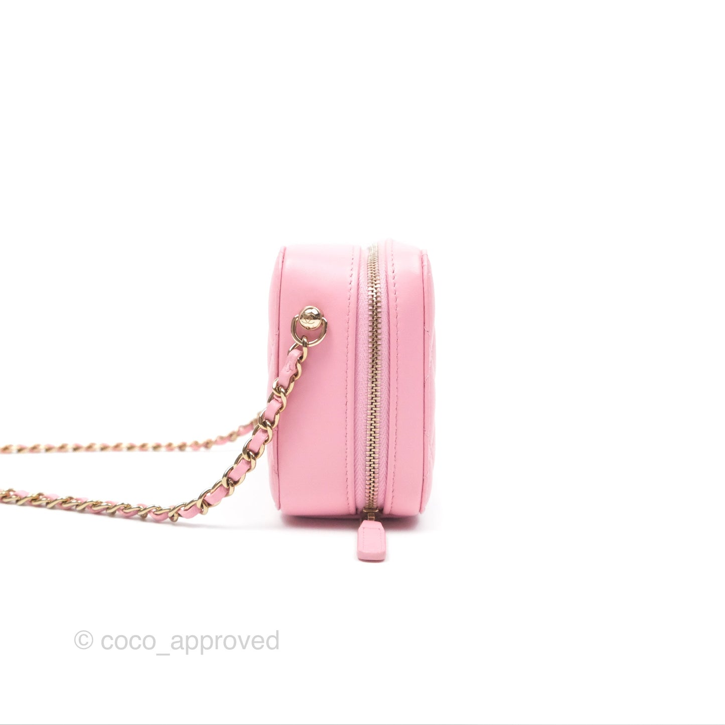 Chanel Camera Case Quilted Pink Lambskin Gold Hardware