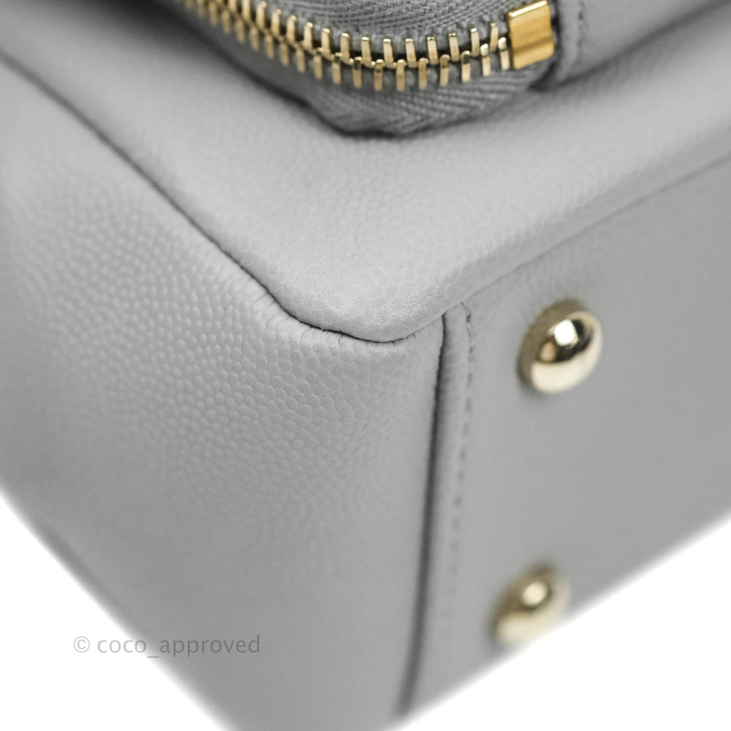 Chanel Quilted Small Business Affinity Flap Grey Caviar Gold Hardware