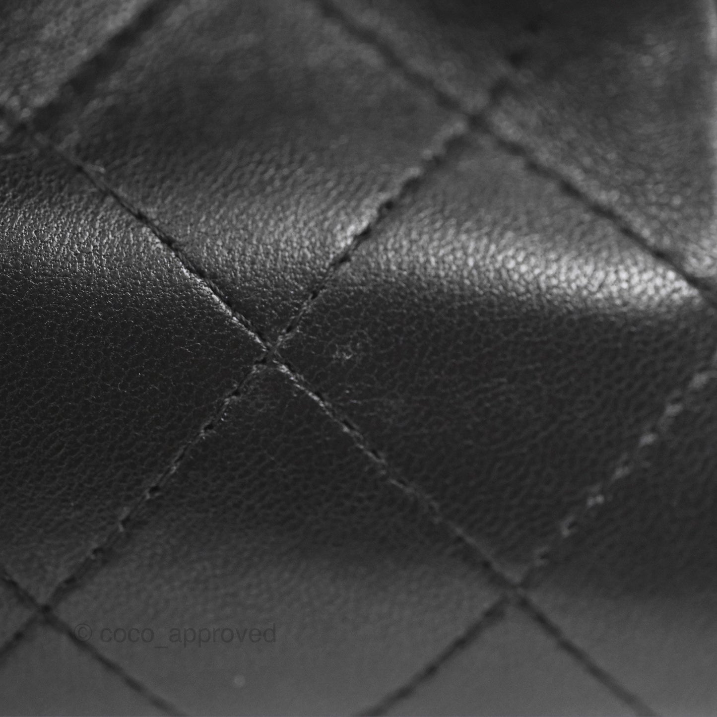 Chanel Mini Square Flap Quilted Black Lambskin Silver Hardware