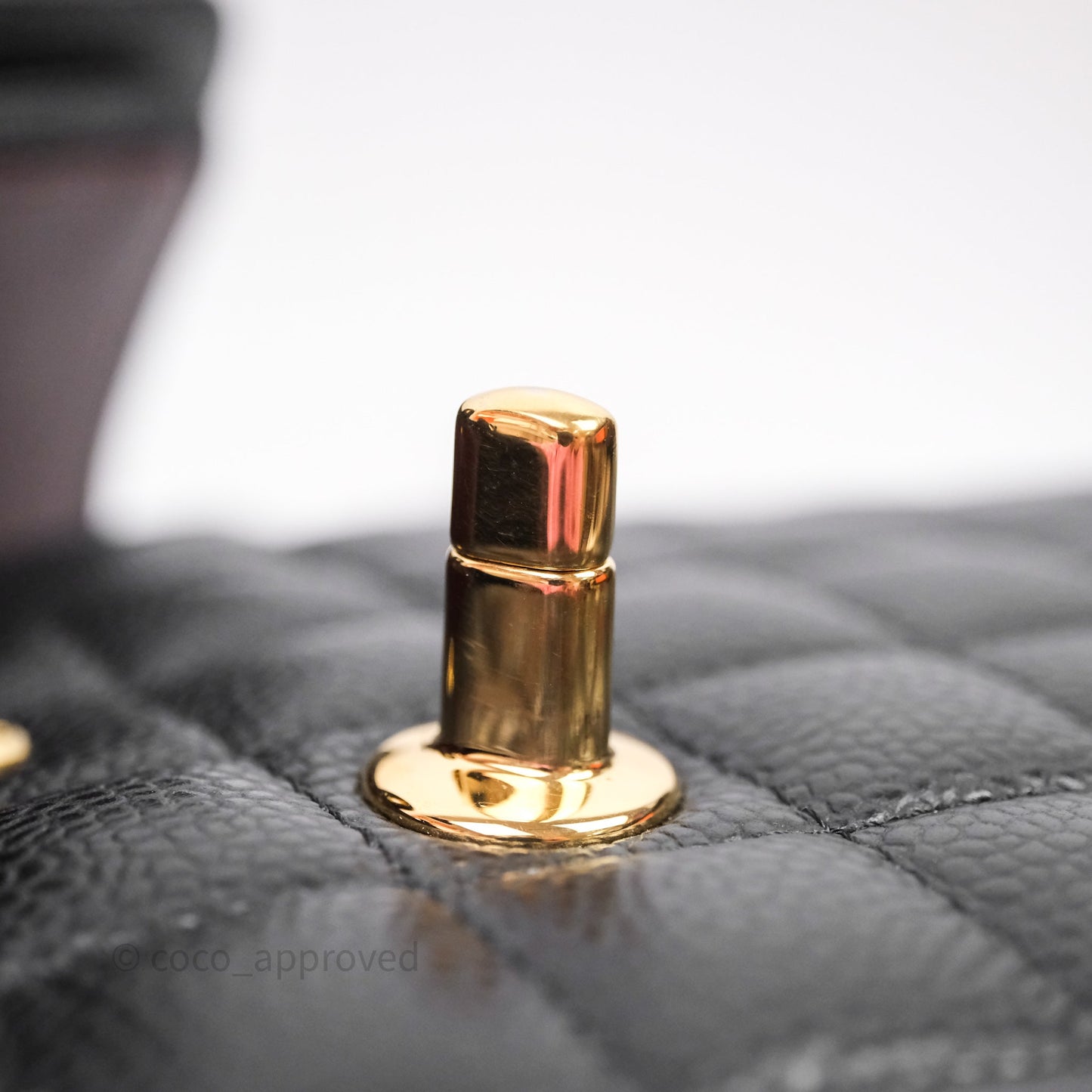 Chanel Small S/M Classic Flap Quilted Black Caviar Gold Hardware