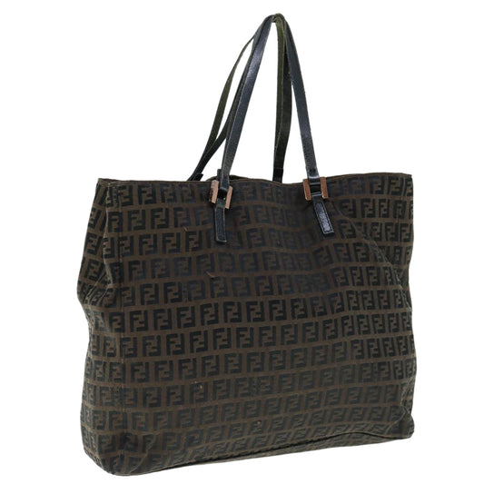 Luxury FendiZucchino Canvas Tote Bag Brown64110
