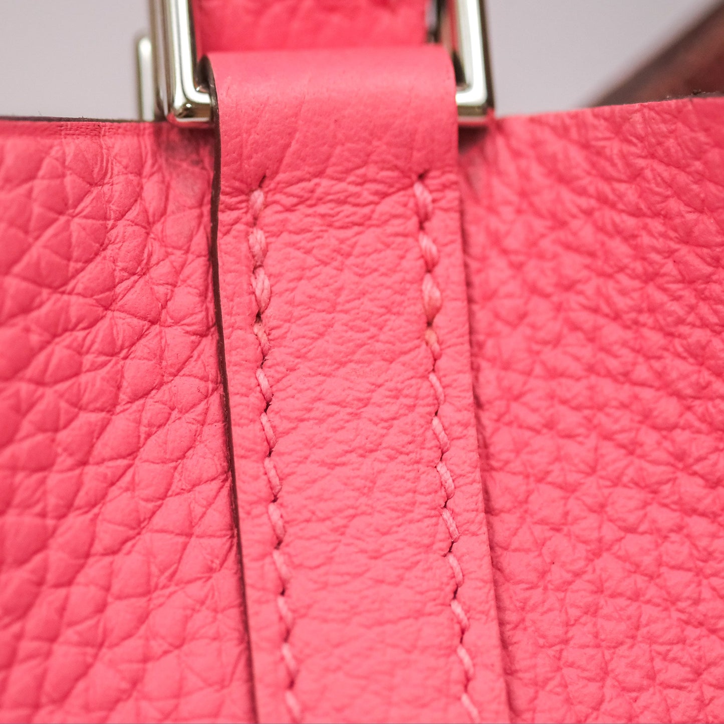 Hermès Picotin Lock 18 Eclat Rose Azalee Clemence/ Terre Battue Swift Palladium Hardware