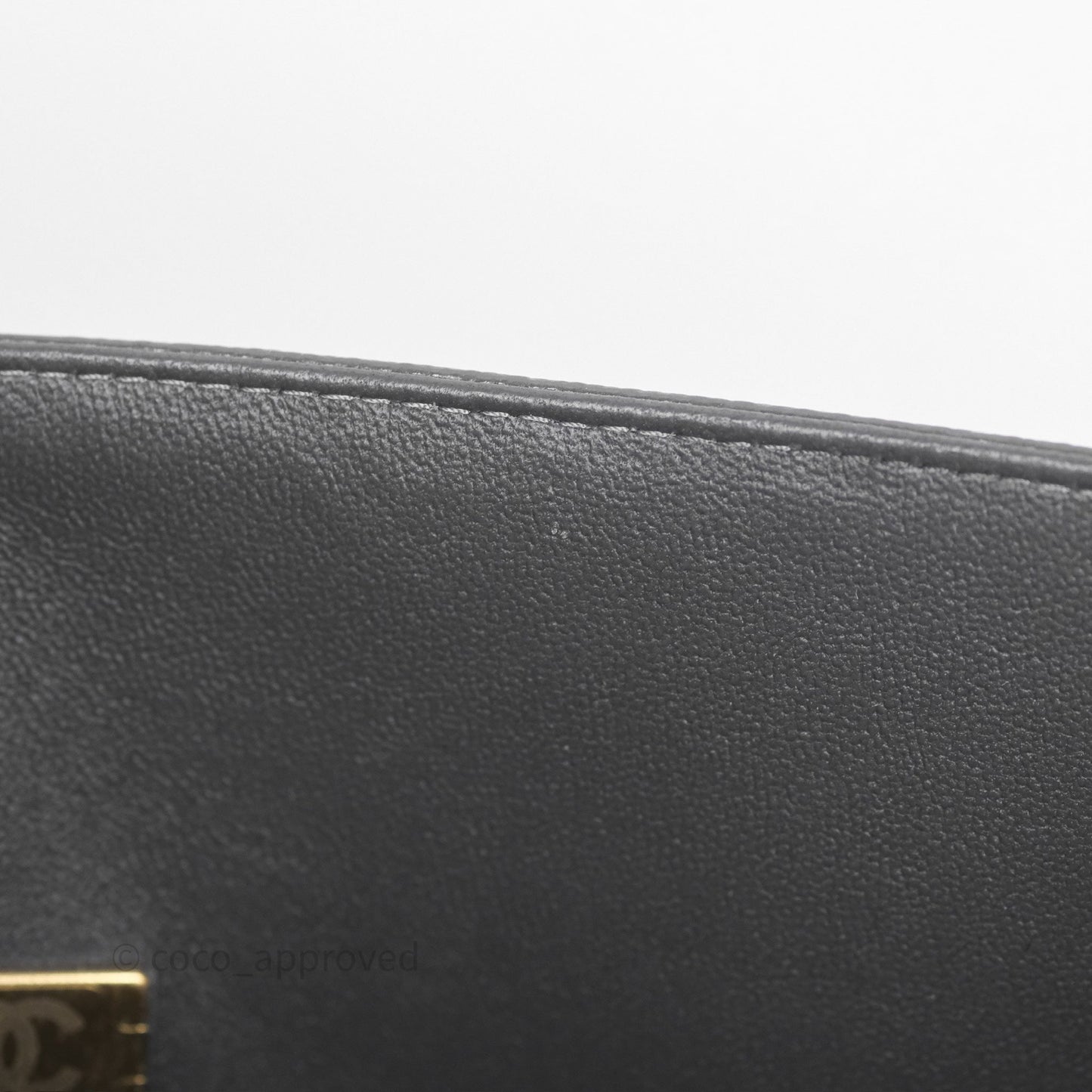 Chanel Jumbo Classic Double Flap Quilted Dark Grey Caviar Gold Hardware⁣⁣