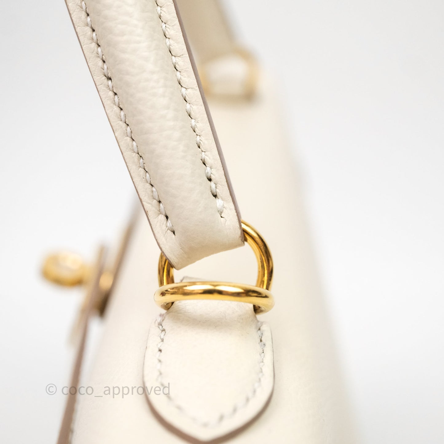 Hermes Kelly 25 Craie Epsom Gold Hardware