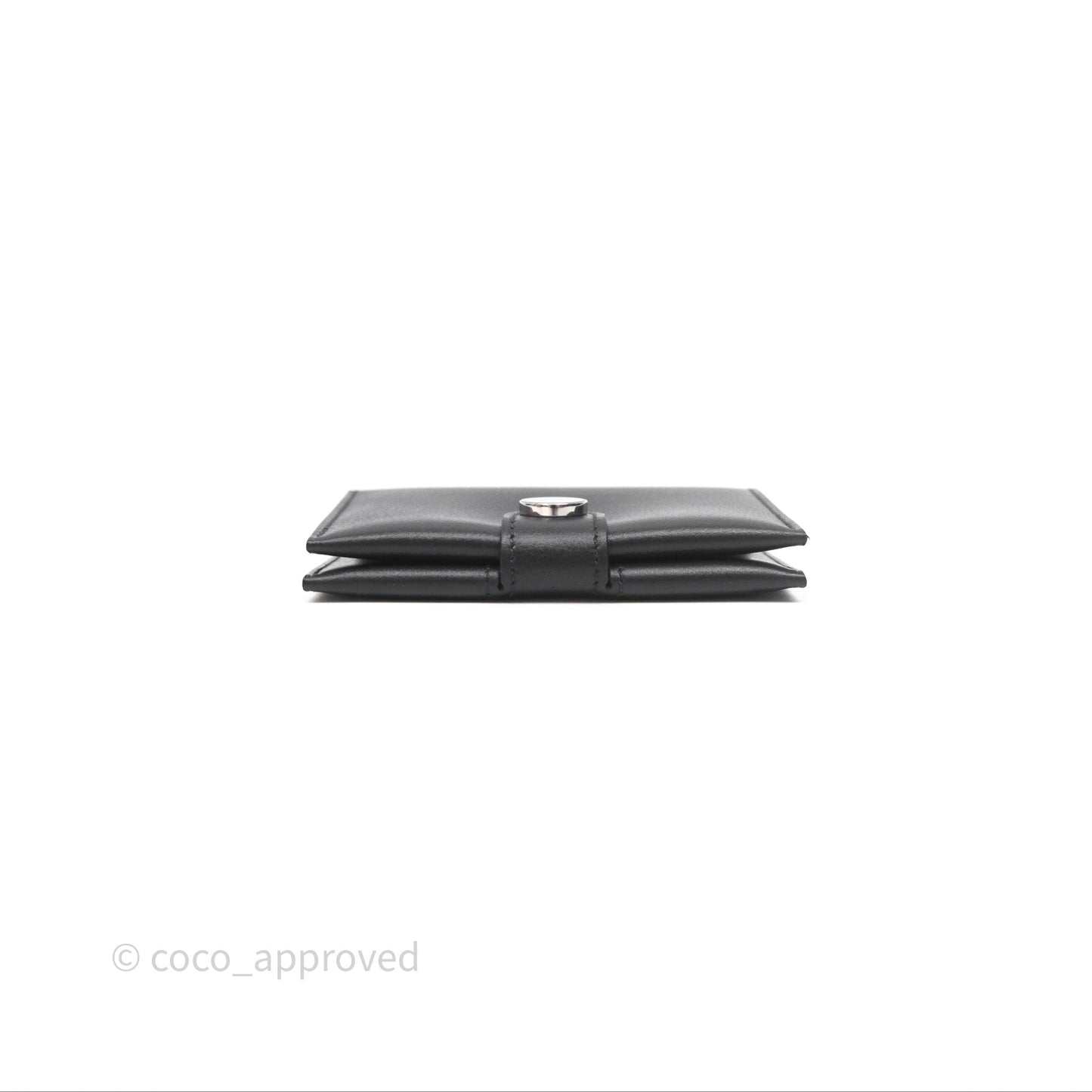 Hermes Porte-Cartes R.M.S Veau Evergrain Noir