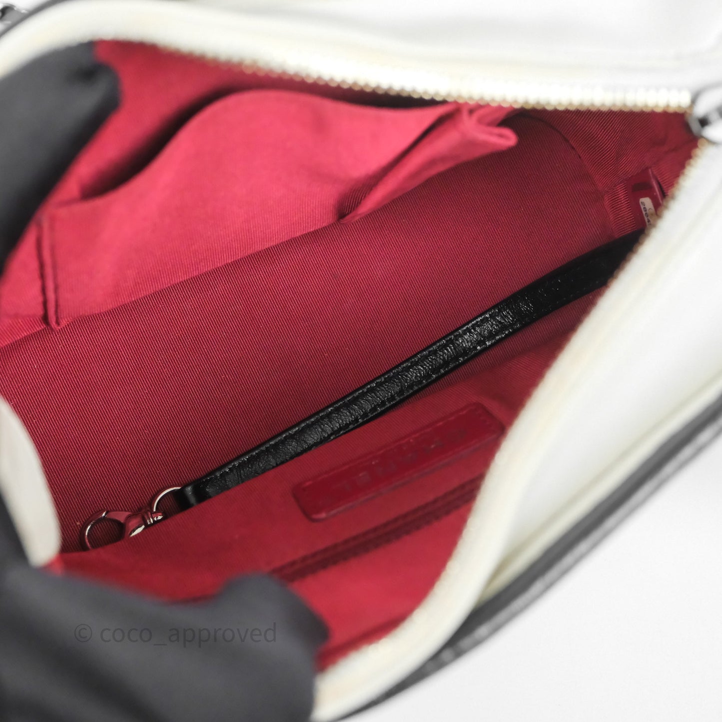 Chanel Small Gabrielle Hobo Quilted Black White Aged Calfskin