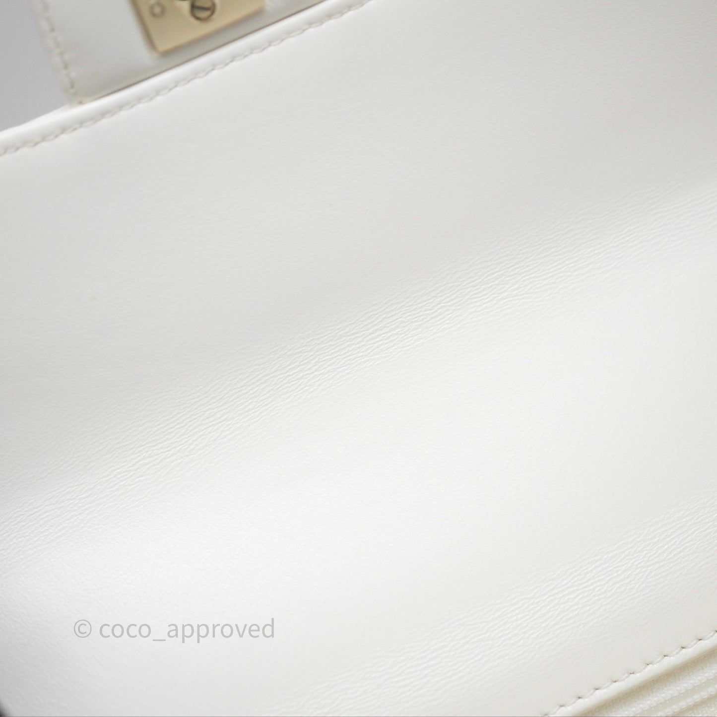 Chanel Crystals Top Handle Mini Rectangular Flap Bag White Lambskin Gold Hardware