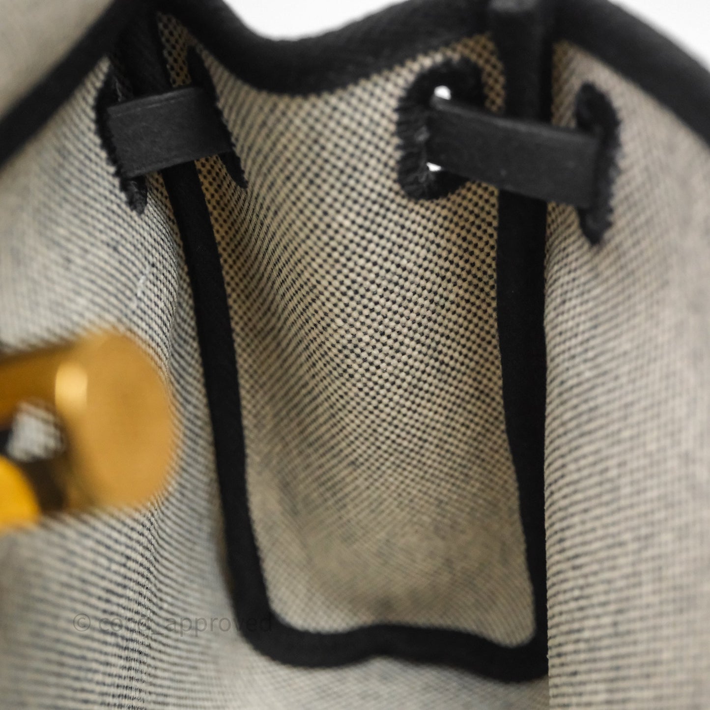 Hermès Herbag Zip 20 Mini Ecru-Noir Canvas Gold Hardware