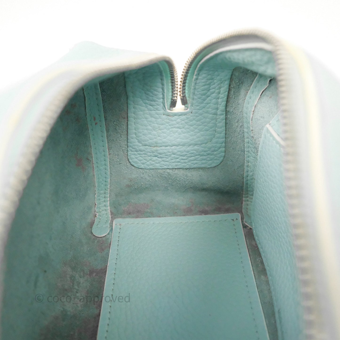 Delvaux Cool Box Mini Taurillon Soft Grained Calfskin Celadon