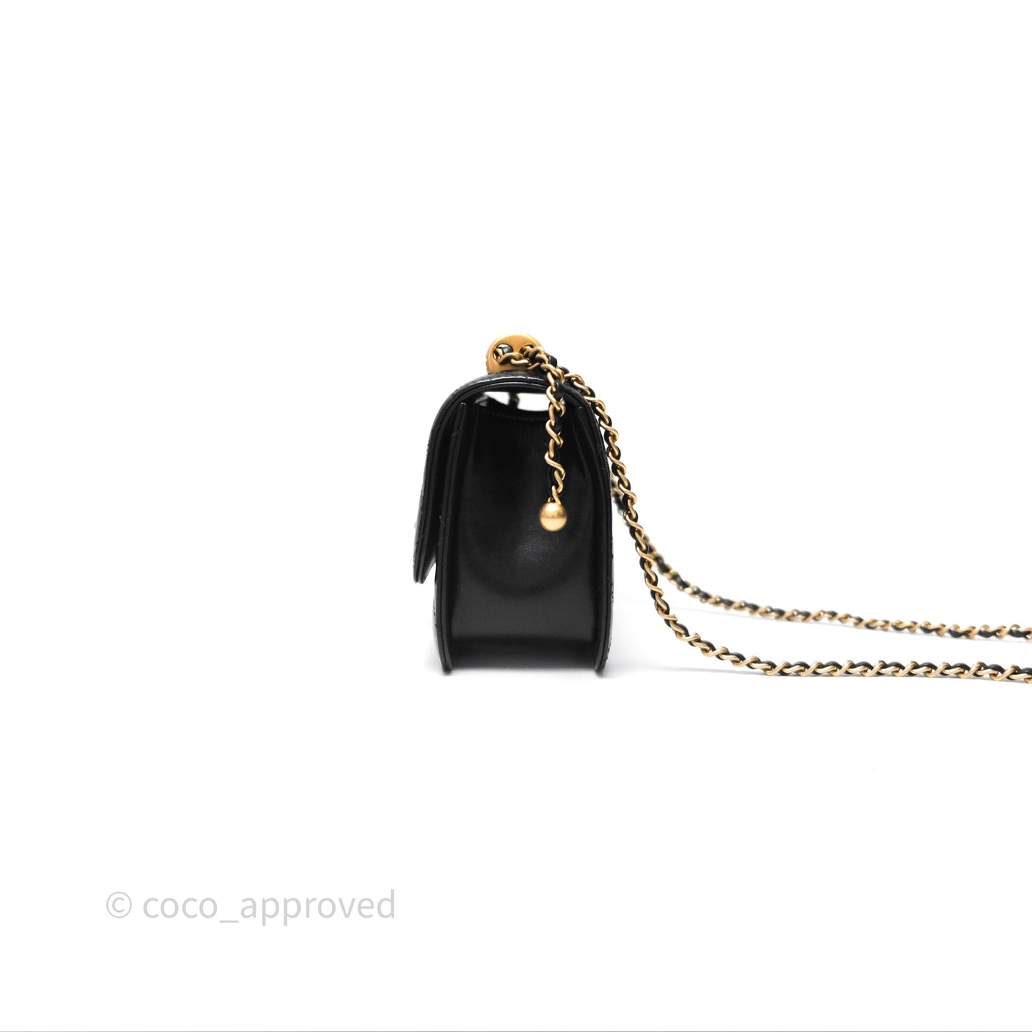 Chanel Quilted Mini Perfect Fit Adjustable Black Calfskin Gold Hardware